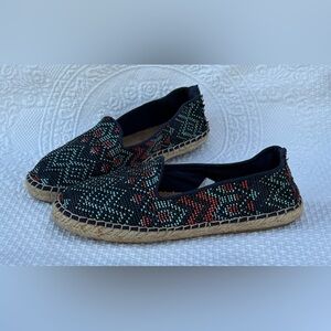 DV by Dolce Vita Womens Blue Tribal Espadrille Flats Loafer Shoes Size 7.5